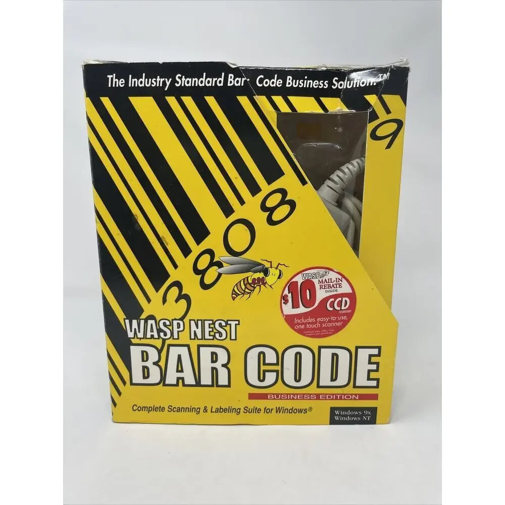 Wasp Nest Bar Code Suite Business Barcode Scan Label Track Windows Open Box‎